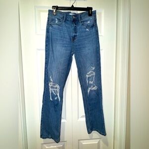 Eunina Olsen super high rise classic straight leg distressedJeans Size 7/28 VGUC